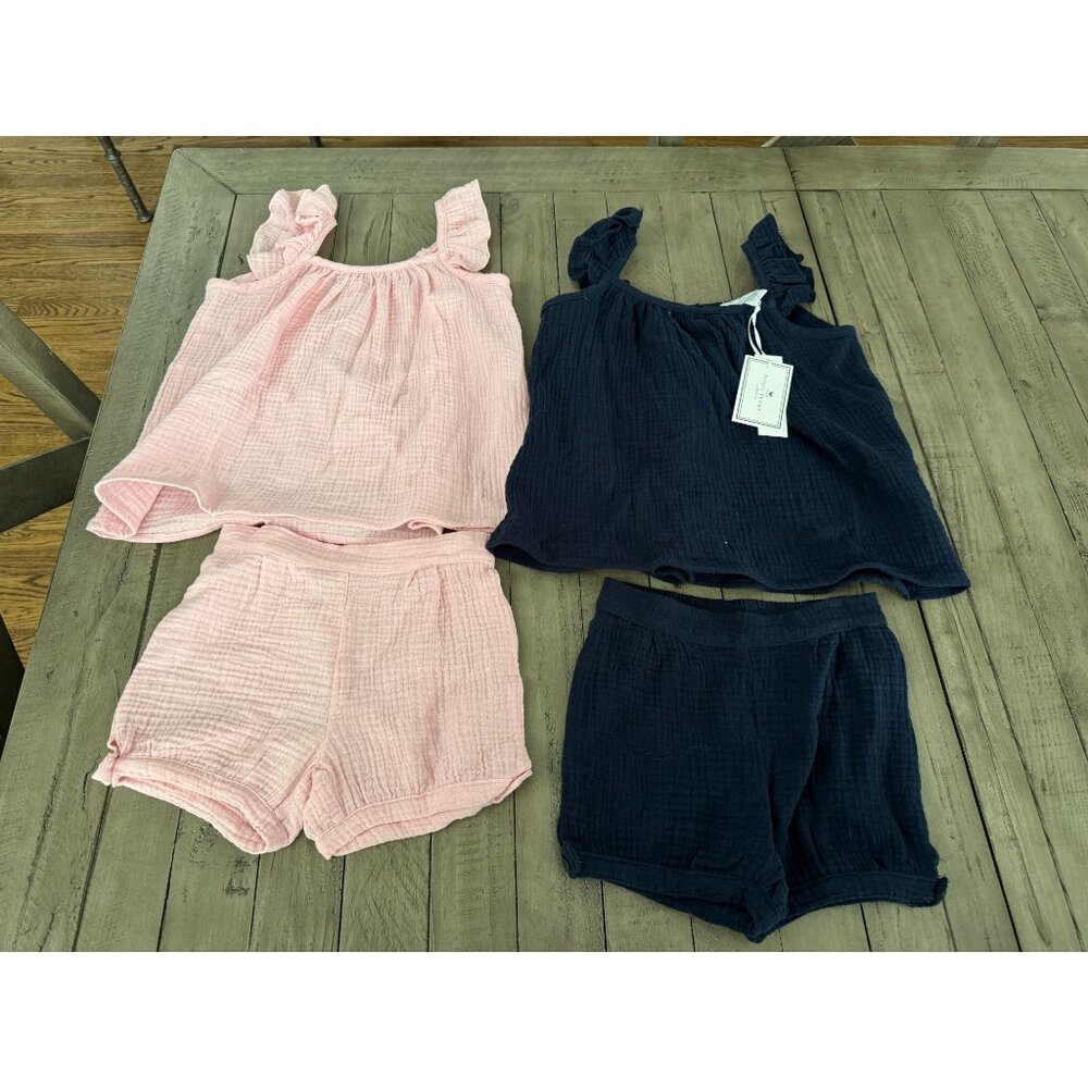 Kids Pink and Navy Matching Set
